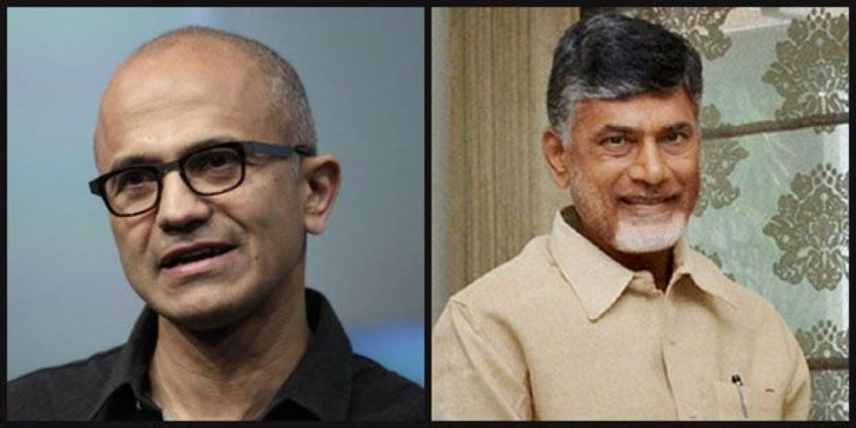 Microsoft CEO Satya Nadella meets Chandrababu